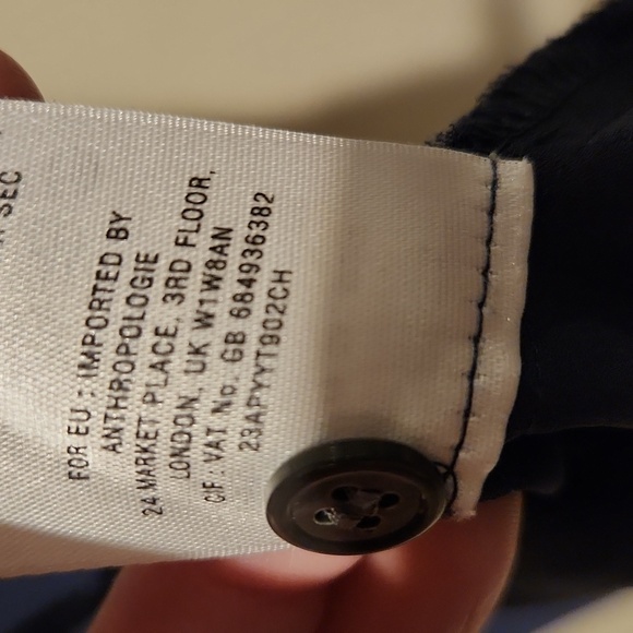 ❤ ANTHROPOLOGIE MEADOW RUE FLOWY BUTTON DOWN SLEEVELESS SCALLOP TOP / BLOUSE - Picture 6 of 7